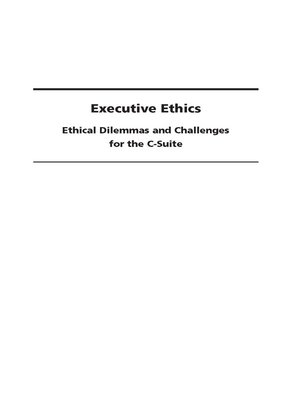 cover image of Executive Ethics